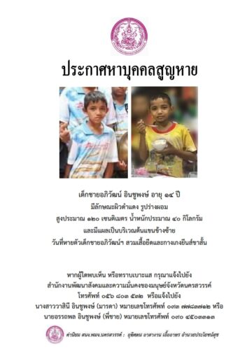 เด็กชายอภิวัฒน์ อินชูพงษ์