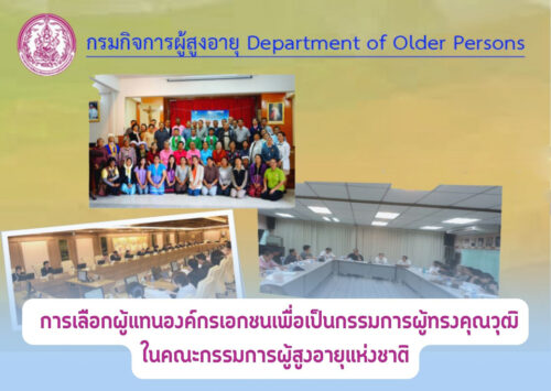 การเลือกผู้แทนองค์กรเอกชนเพื่อเป็นกรรมการผู้ทรงคุณวุฒิในคณะกรรมการผู้สูงอายุแห่งชาติ