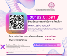 รับสมัครบุคคลเข้ารับการคัดเลือกเป็นกรรมการผู้ทรงคุณวุฒิในคณะกรรมการบริหารกองทุนส่งเสริมความเท่าเทียมระหว่างเพศ